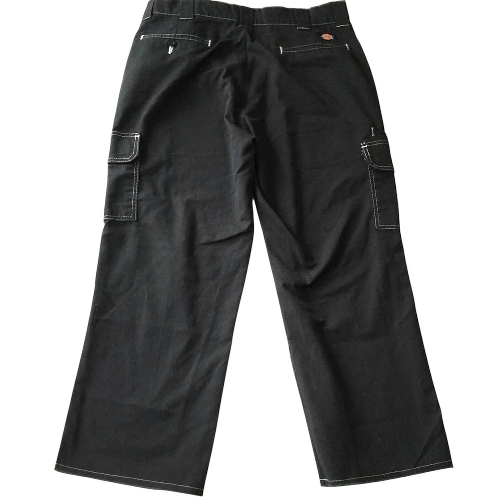 Dickies Cargo Pants Boys 36 Black Flex Regular Baggy Loose Fit Skater Grunge Emo - Picture 13 of 14